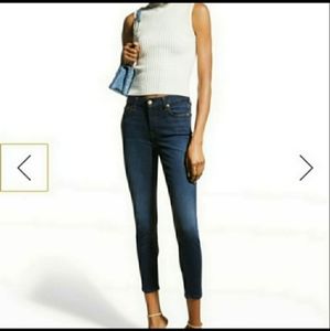 SOLD 7 For All Mankind Dark Wash Mid Rise Ankle Skinny Jeans